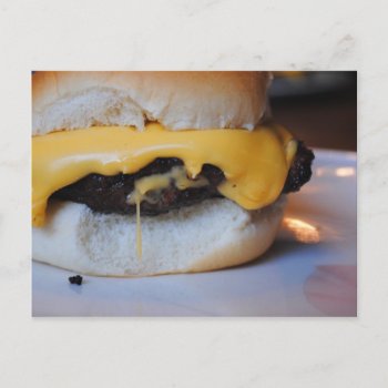Cheese Burger Post Card by AllyJCat at Zazzle