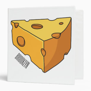 Cheese cartoon illustration  3 ring binder