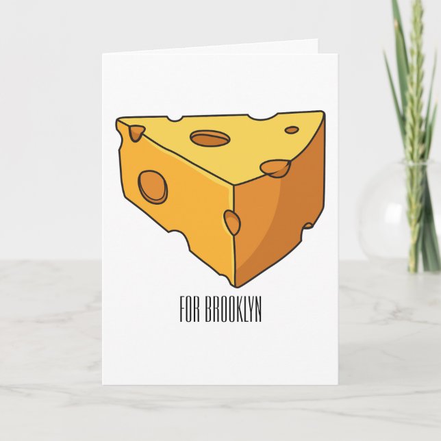 Cheese cartoon illustration  card (Front)