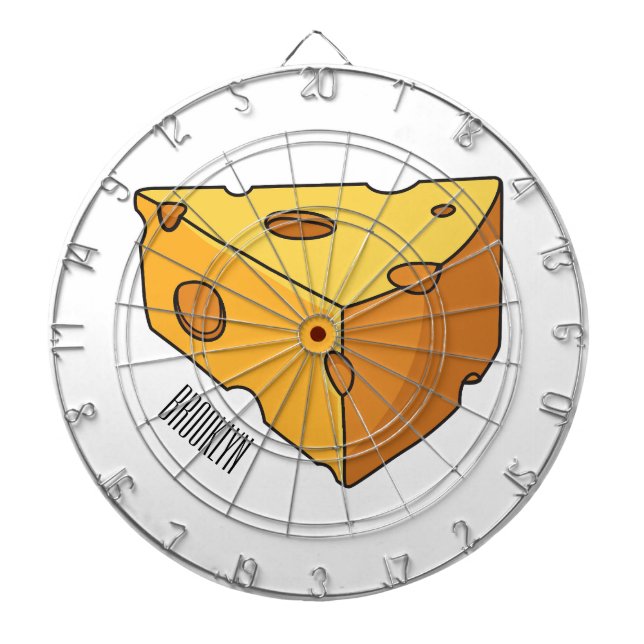Cheese cartoon illustration dart board (Front)