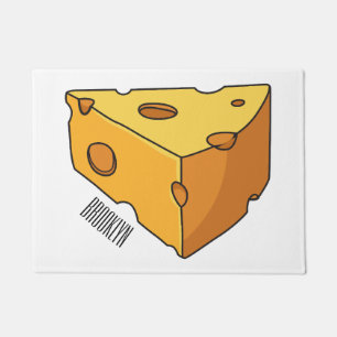 Cheese cartoon illustration doormat