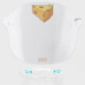 Cheese cartoon illustration face shield (Front w/Glasses)