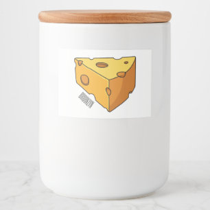 Cheese cartoon illustration  food label