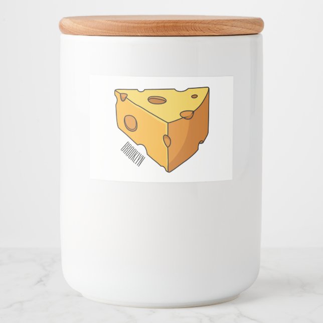 Cheese cartoon illustration  food label (Front)