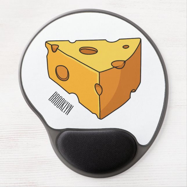 Cheese cartoon illustration gel mouse pad (Front)