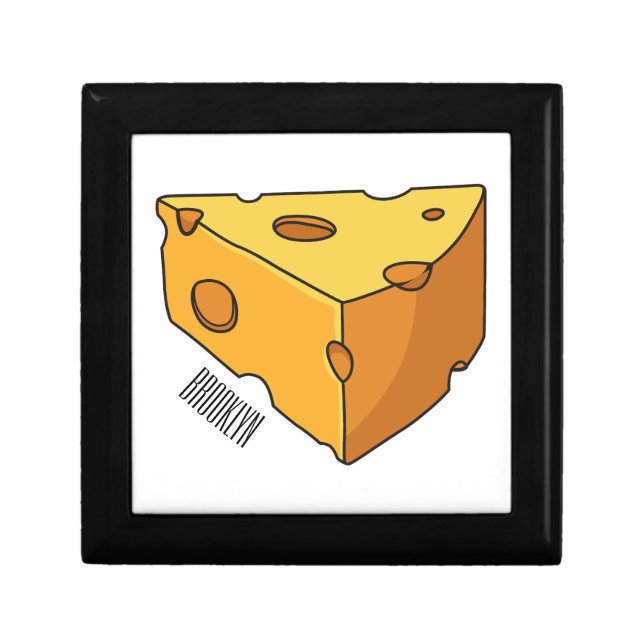 Cheese cartoon illustration  gift box (Front)
