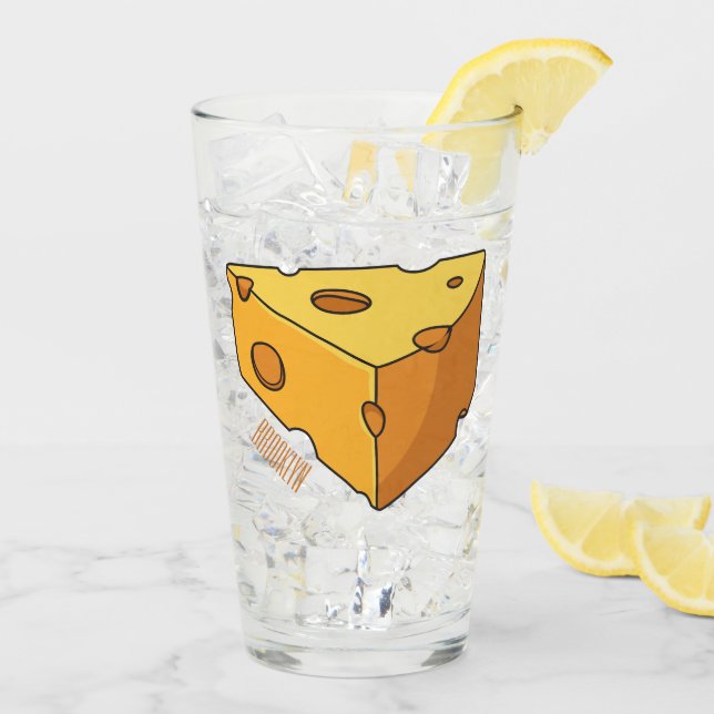Cheese cartoon illustration  glass (Back Ice)