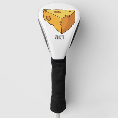 Cheese cartoon illustration golf head cover