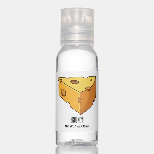 Cheese cartoon illustration hand sanitizer (Front)