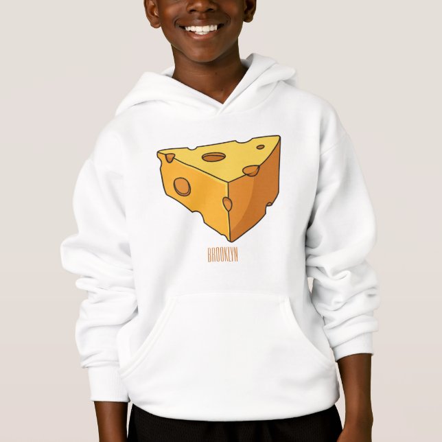 Cheese cartoon illustration  hoodie (Front)