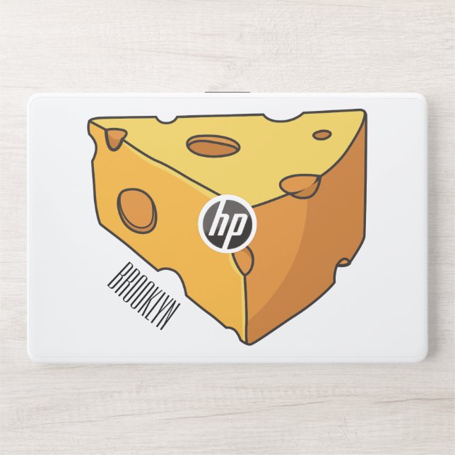 Cheese cartoon illustration  HP laptop skin (Front)