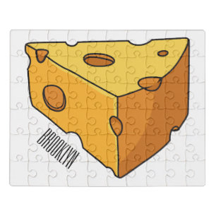 Cheese cartoon illustration  jigsaw puzzle