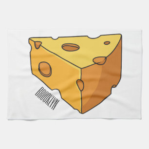 Cheese cartoon illustration kitchen towel