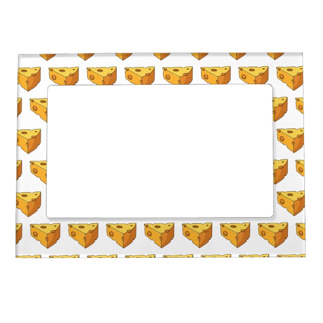 Cheese cartoon illustration magnetic frame (Front)