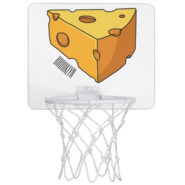 Cheese cartoon illustration  mini basketball hoop (Front)