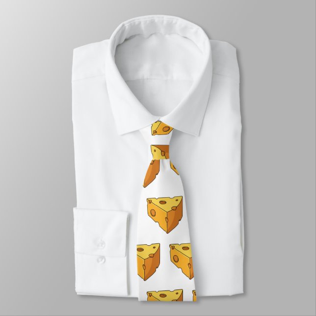 Cheese cartoon illustration  neck tie (Tied)