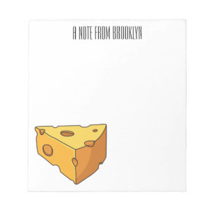 Cheese cartoon illustration notepad