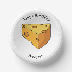 Cheese cartoon illustration paper bowls