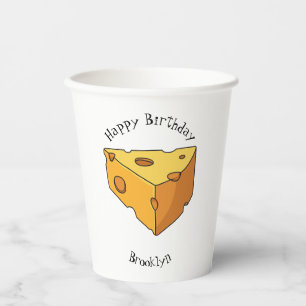 Cheese cartoon illustration paper cups