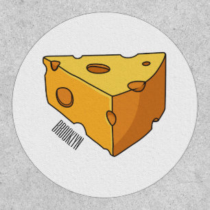 Cheese cartoon illustration patch