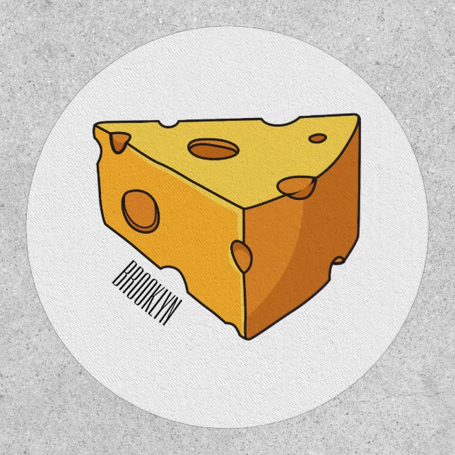 Cheese cartoon illustration  patch (Front)