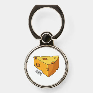 Cheese cartoon illustration phone ring stand
