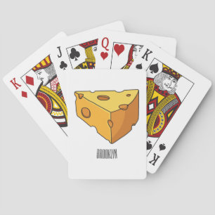 Cheese cartoon illustration  poker cards