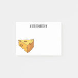 Cheese cartoon illustration  post-it notes
