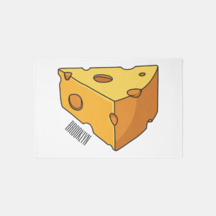 Cheese cartoon illustration rug