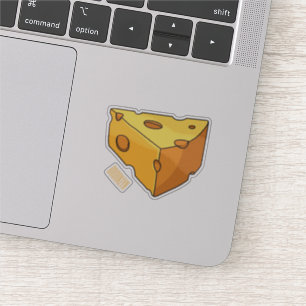 Cheese cartoon illustration sticker