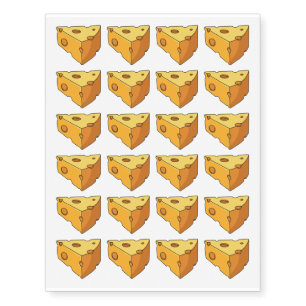 Cheese cartoon illustration  temporary tattoos
