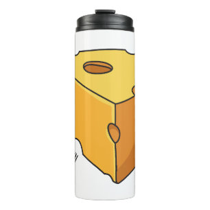 Cheese cartoon illustration thermal tumbler
