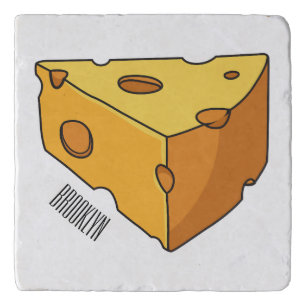 Cheese cartoon illustration  trivet