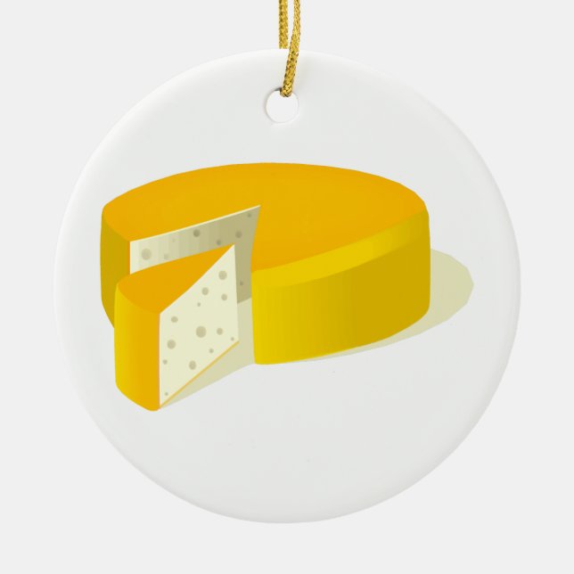 Cheese Ceramic Ornament (Front)