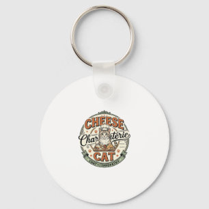 Cheese Charcuterie Cat Cheese Charcuterie Cat Vint Keychain