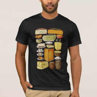 Cheese Chart types of cheese educational art chart T-Shirt