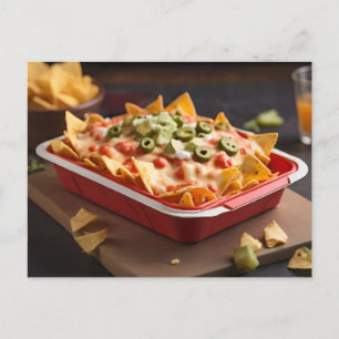 Cheese Covered Nachos in container  Postcard