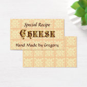 Cheese Custom Recipe Tag Vintage Art (Desk)