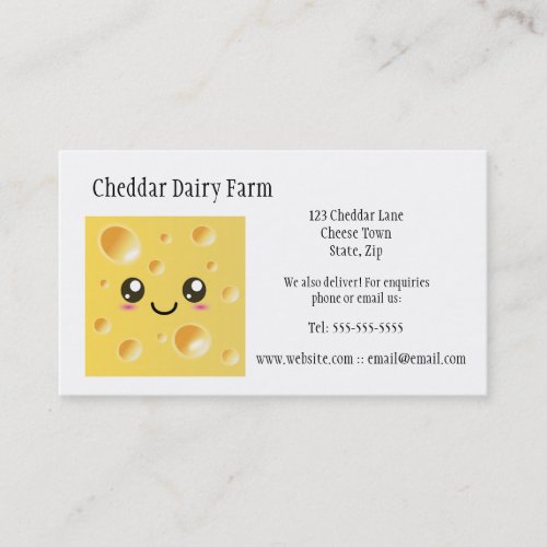 Cheese Dairy Farm Business Cards