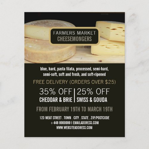 Cheese Display Cheesemonger Advertising Flyer