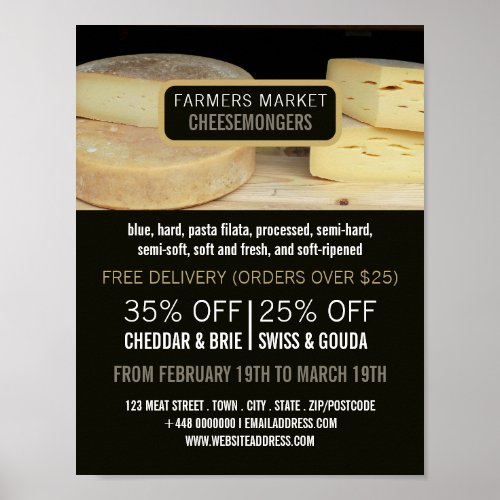 Cheese Display Cheesemonger Advertising Poster