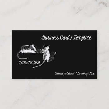 Cheese Eating Mice Mouse Logo Business Card by businesscardslogos at Zazzle