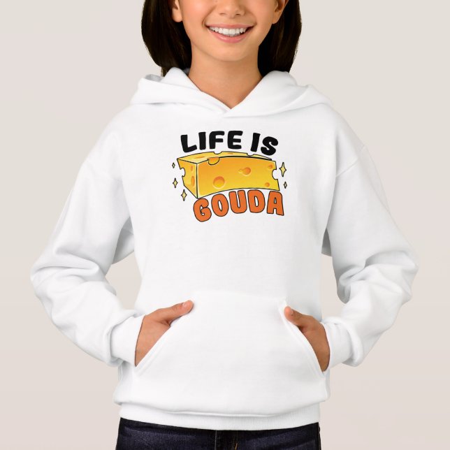Cheese Fan Cheese Cheese Lover Gouda Hard Cheese Hoodie (Front)