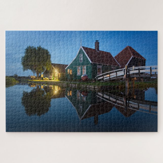 Cheese farm house at twilight in Holland Jigsaw Puzzle (Horizontal)