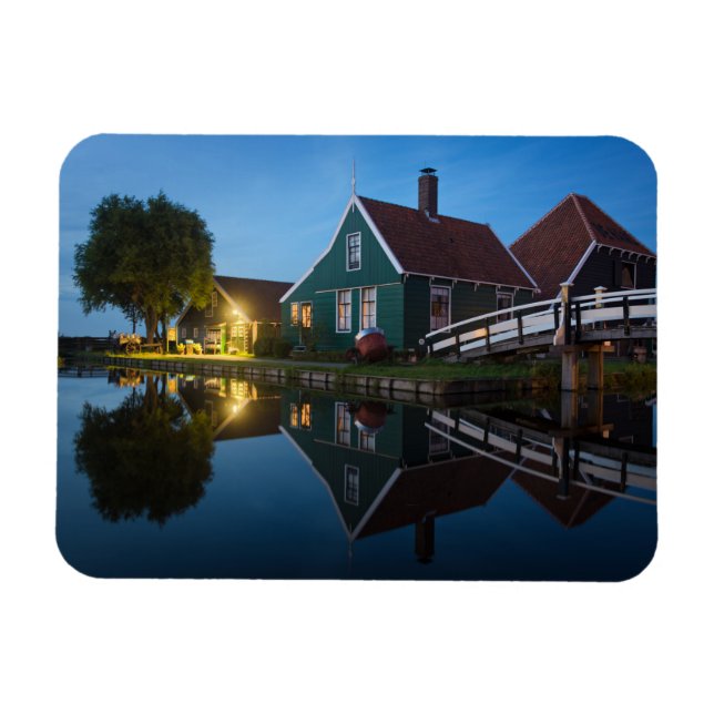 Cheese farm house at twilight in Holland Magnet (Horizontal)