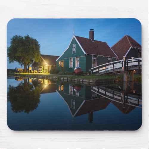 Cheese farm house at twilight in Holland Mouse Pad