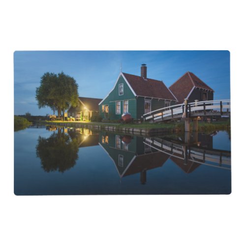 Cheese farm house at twilight in Holland Placemat