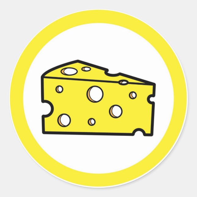 Cheese flavor circle sticker labels (Front)