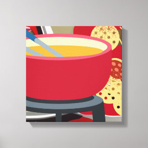 Cheese Fondue Canvas Print