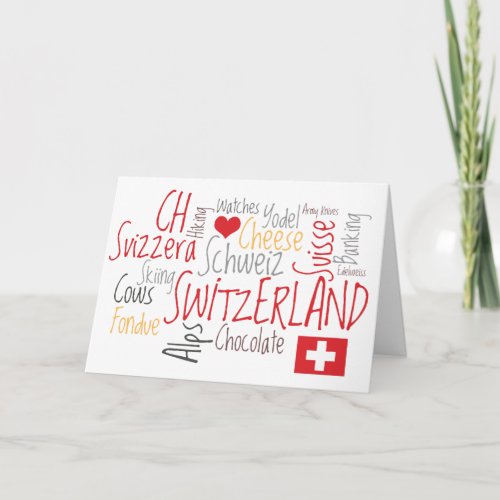 Cheese Fondue Greeting from Switzerland Card